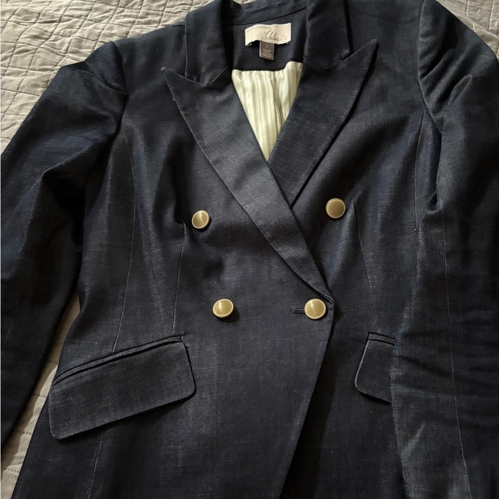 Olivia Palermo Chelsea preppy denim blazer size small excellent condition bought